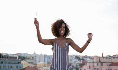 woman enjoying luxury on a budget